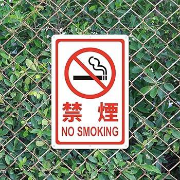 Amazon.co.jp: RAKU 禁煙 2枚セット 看板 警告プレート 安全標識